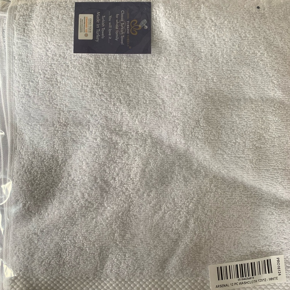 NWT!  White Turkish Washcloths 12 count